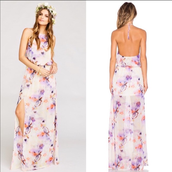 Show Me Your MuMu HEATHER HALTER MAXI IN FLORAL - Picture 2 of 8